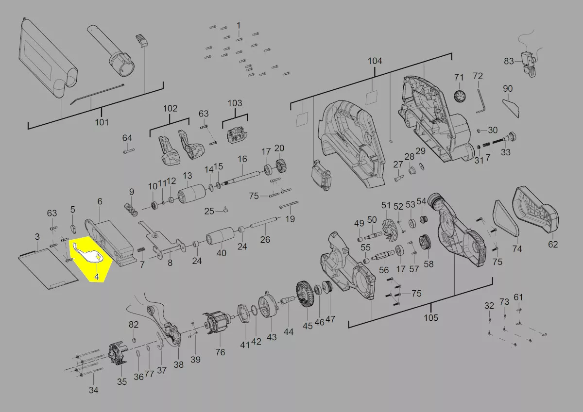 levier de tension de bande réf. 4931465099 AEG